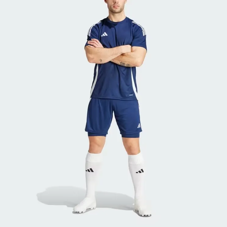 Adidas Tiro 24 Training 2-In-1 Shorts Sports Shorts Unisex Marine Blue-5