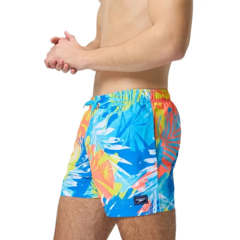 Speedo Printed Leisure 14' Swimming Shorts Men Blue-4