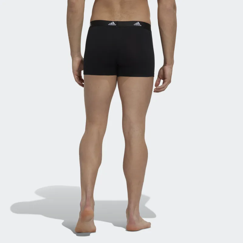 Adidas Active Flex Cotton Trunk Underwear Underpants Men's 3 Pack Black-2