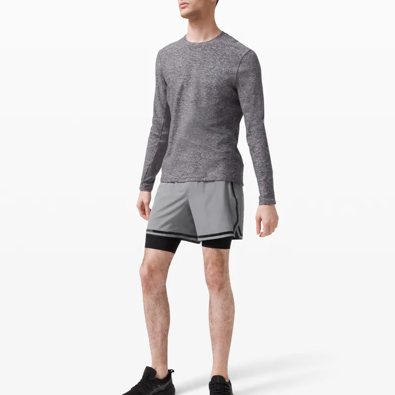 Lululemon Surge 6' *Bold Lines Casual Shorts Men's Asphalt Gray-4