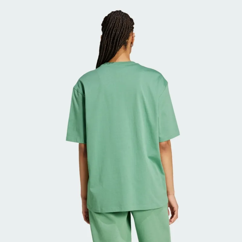 Adidas Women's Essentials Boyfriend T Shirt Preloved Green-1