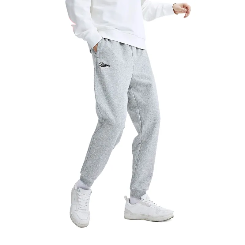 Kappa FW/AW22 Knitted Sports Pants Men Medium Light Heather Gray-5