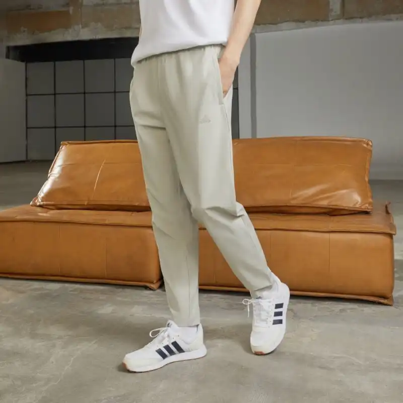 Adidas M L WVN PANTS Knitted Sports Pants Men's Light Sesame Earth/Light Gray-3