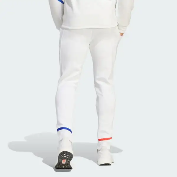 Adidas Olympique Lyonnais Knitted Sports Pants Men's White-3