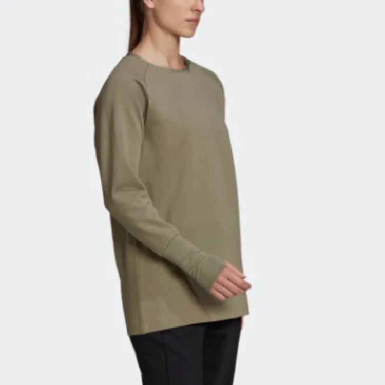 Adidas PARLEY CREW SWEATSHIRT Sweatshirt Women's Dark Brown-4