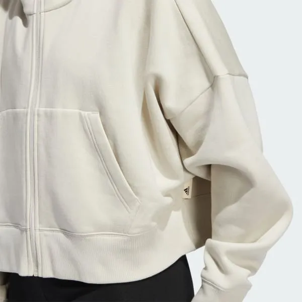 Adidas Lounge W LOUNGE FZ Sweatshirt Women's White-4