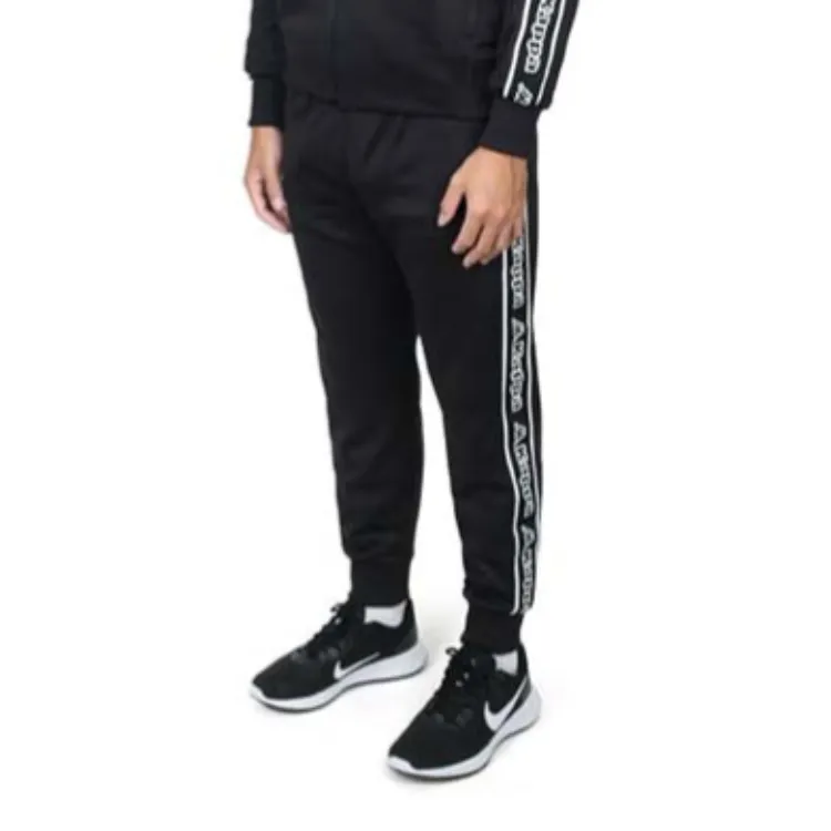 Kappa Knitted Sports Pants Men's Black White-1
