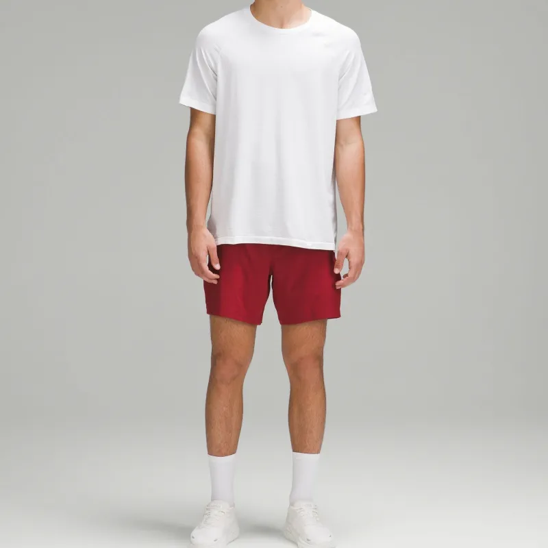 Lululemon Pace Breaker Sports Shorts Men's Dark Red-4