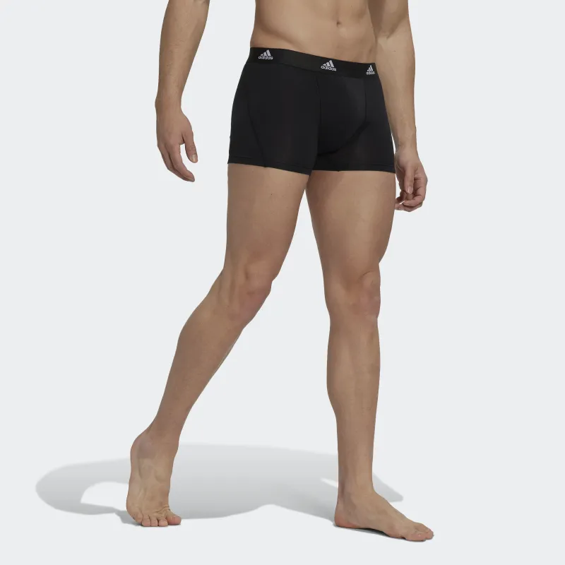 Adidas Active Flex Cotton Trunk Underwear Underpants Men's 3 Pack Black-1