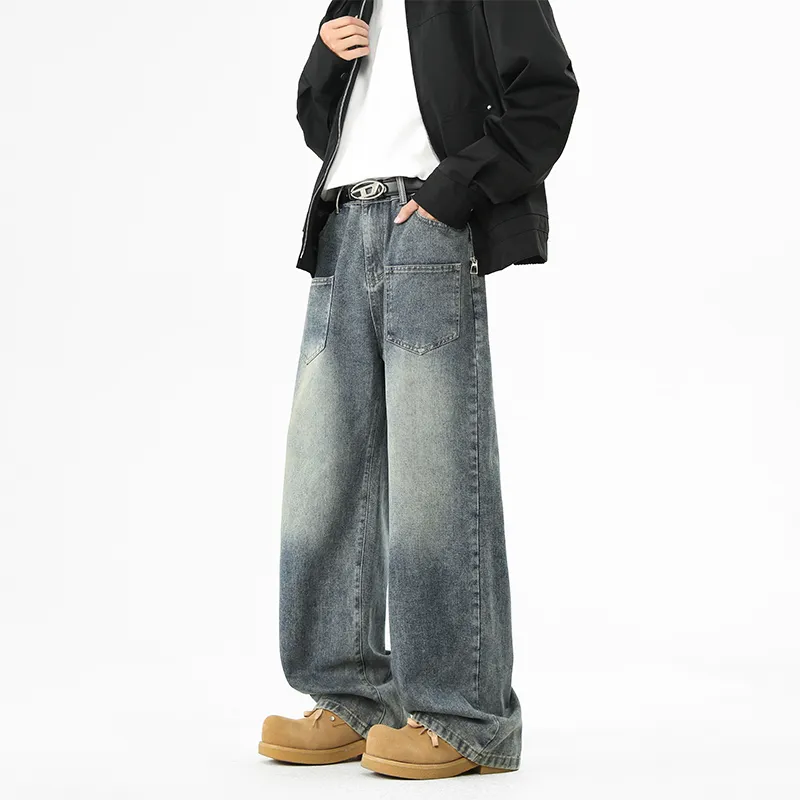 Warrior Huichao Bordeaux Red Jeans Unisex-2