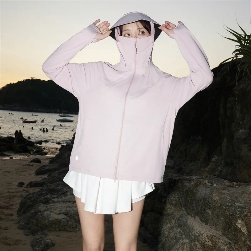 Warrior Cloud Canvas Collection Huichao UV Protection Sun Protection Clothing Women's Peach Mist Pink-2
