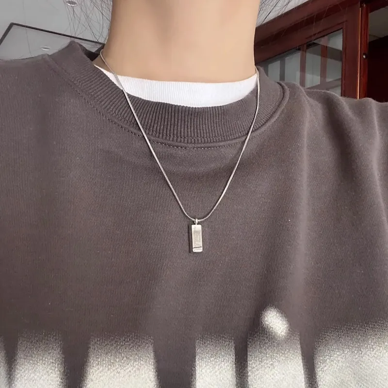 JEANSWEST Titanium Steel Necklaces Unisex-1