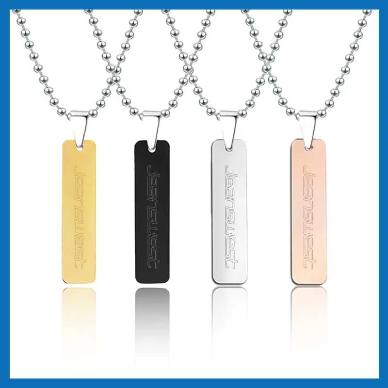 JEANSWEST Titanium Steel Necklaces Unisex-1