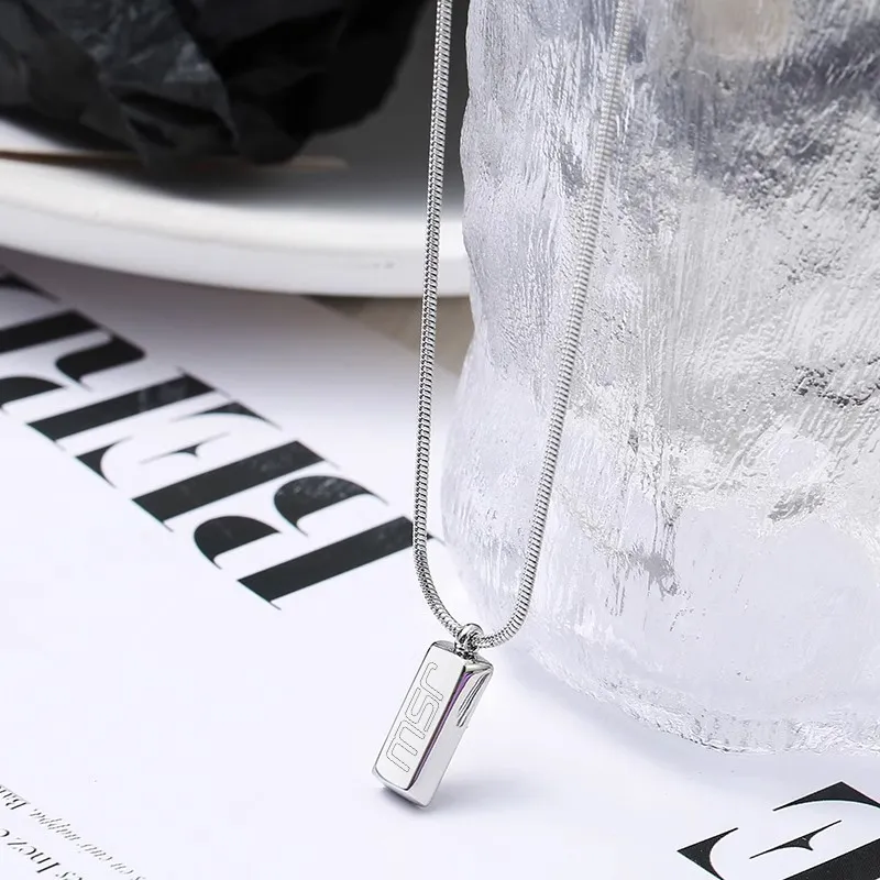 JEANSWEST Titanium Steel Necklaces Unisex-2
