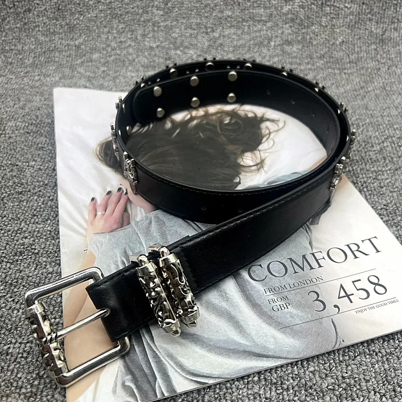 JEANSWEST PU Leather Belts Women's 3.2cm-2