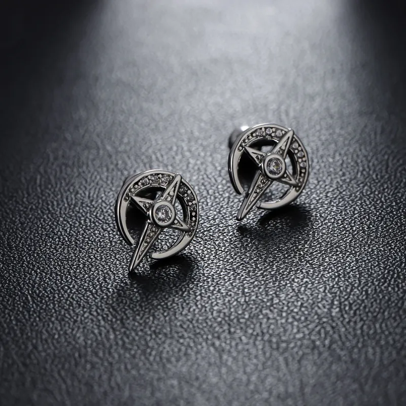 JEANSWEST Titanium Steel Stud Earrings Unisex-1