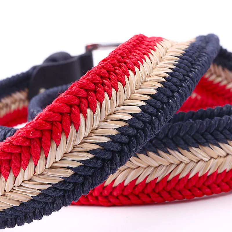 JEANSWEST Wax Cord Straw Blend Belt Men's 3.5cm-3
