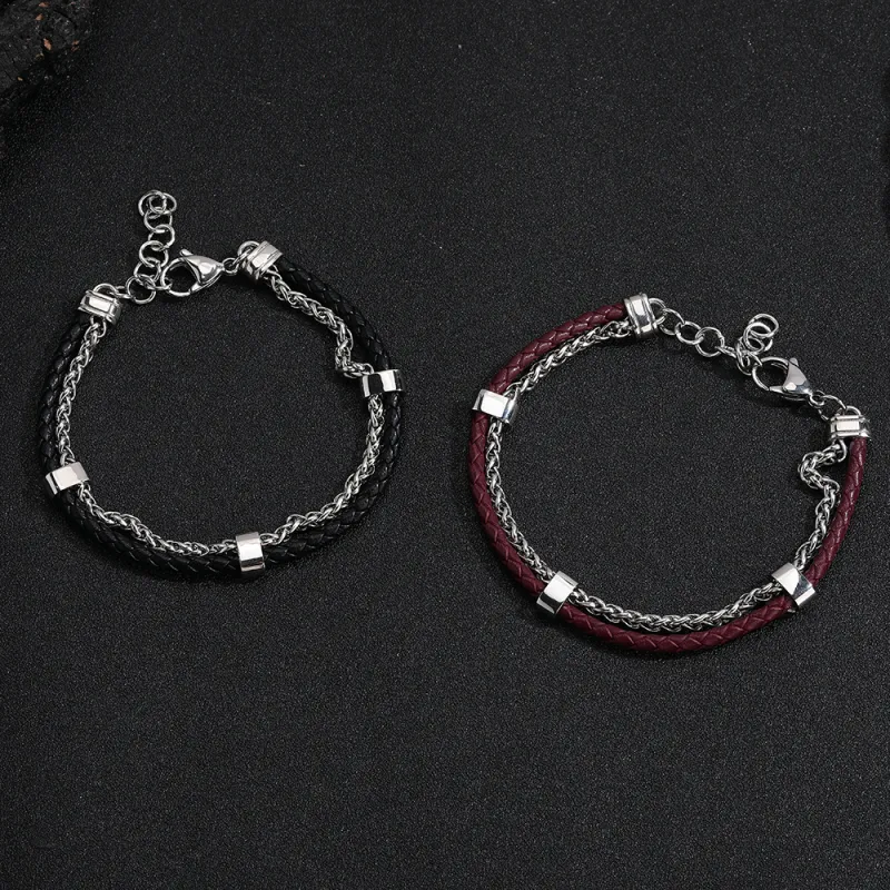 JEANSWEST Titanium Steel Bracelets Unisex-2
