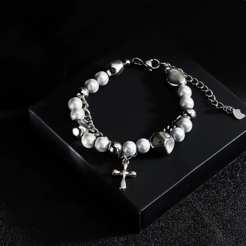 JEANSWEST Titanium Steel Bracelets Unisex-1