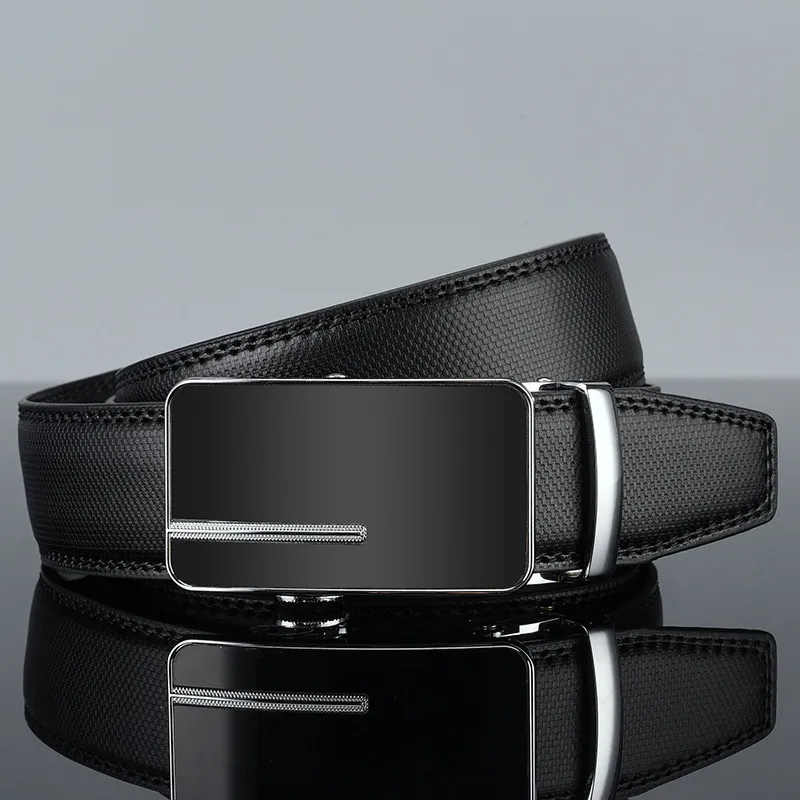 JEANSWEST Cow Split Leather Belts Men's 3.4cm-1