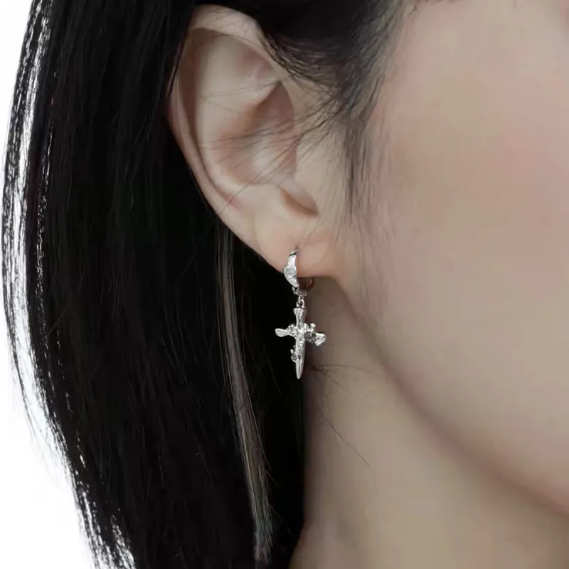 JEANSWEST Silver Plated Copper Earrings Unisex-1