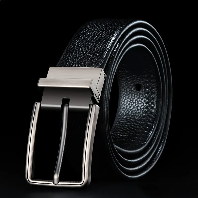 JEANSWEST Cow Split Leather Belts Men's 3.3CM-1