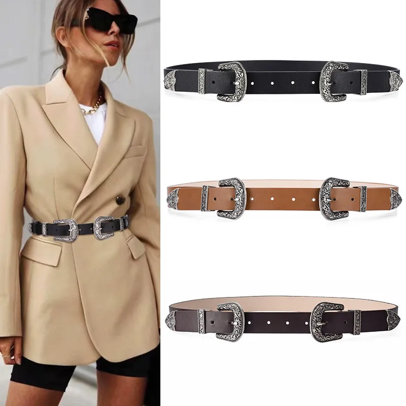 JEANSWEST PU Leather Belts Unisex 2.3CM-7