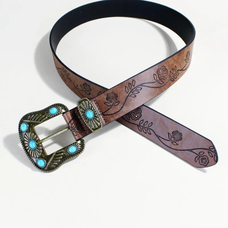 JEANSWEST PU Artificial Leather Belts Women's 3.8CM-2