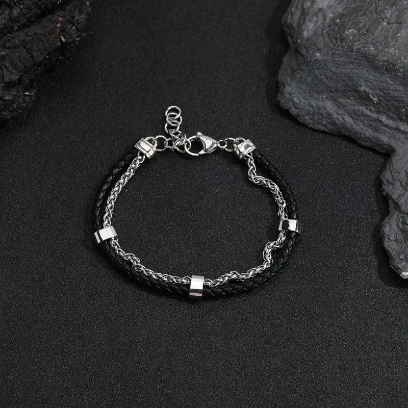 JEANSWEST Titanium Steel Bracelets Unisex-1