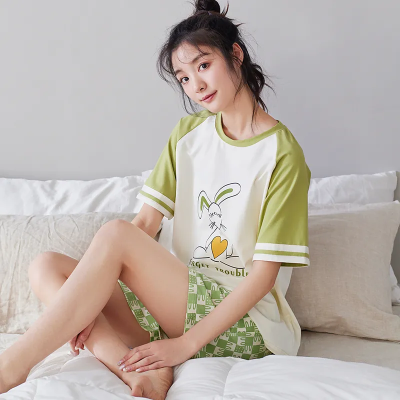 MADALLO Pajama Set Women's Yellow Green-4