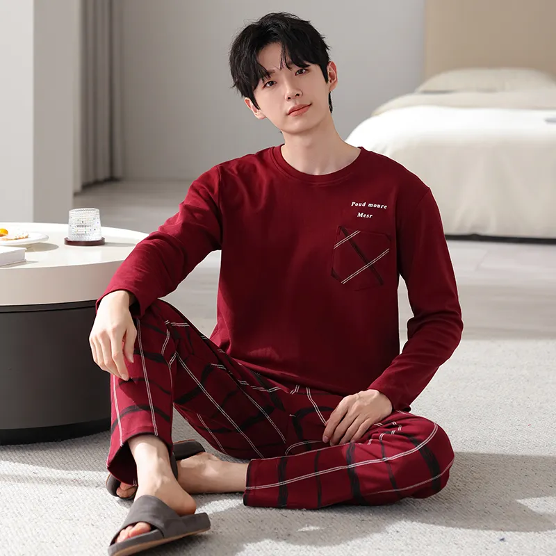 MADALLO Pajama Set Men's Deep Red-1