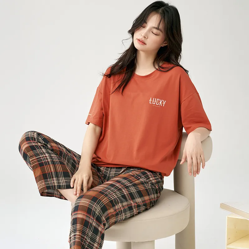 MADALLO Pajama Set Women's Orange Red-1