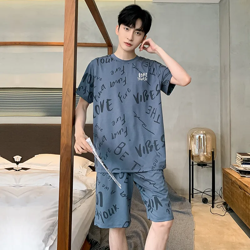 MADALLO Pajama Set Men's Steel Blue-1