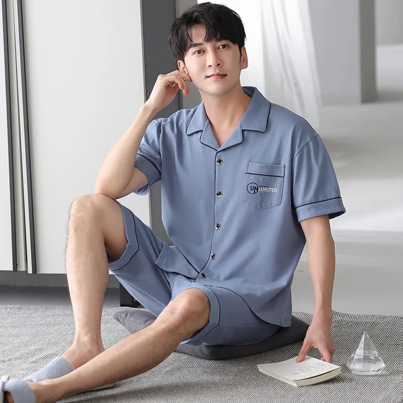 MADALLO Pajama Set Men's Steel Blue-3