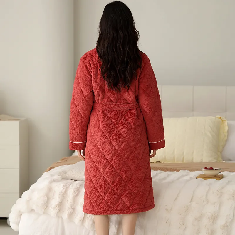 MADALLO Pajama Robe Women's Watermelon Red-1