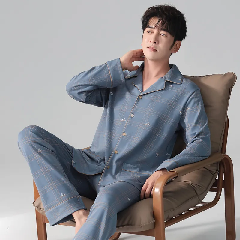 MADALLO Pajama Set Men's Steel Blue-3