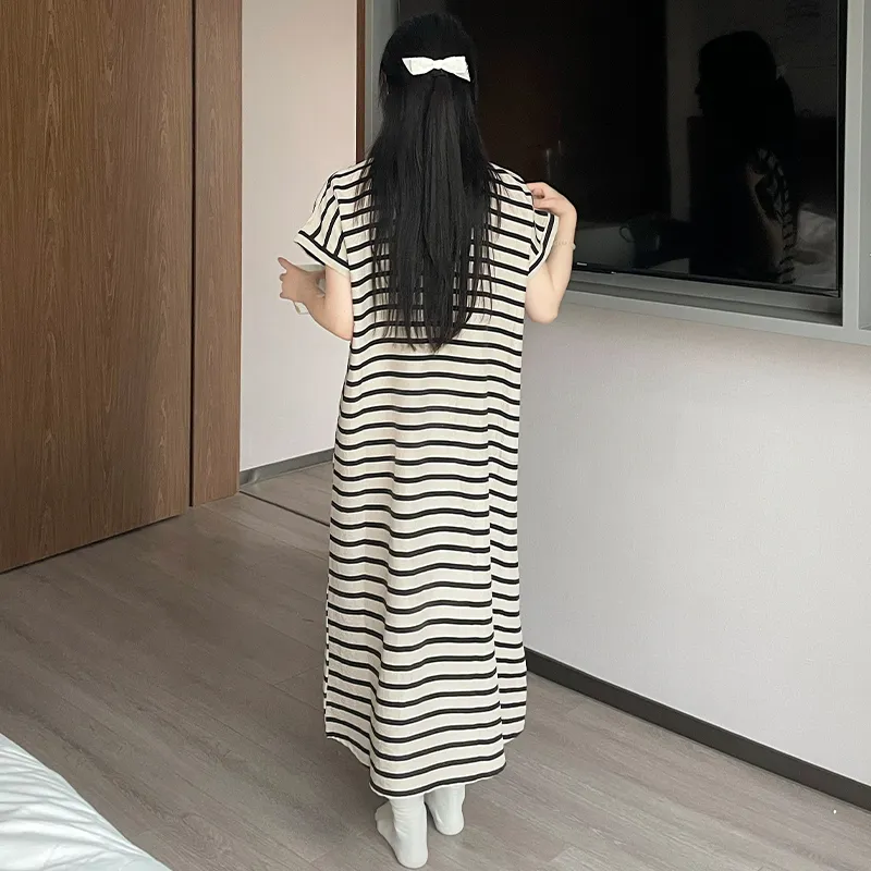MADALLO Nightgown Women's Black White-4