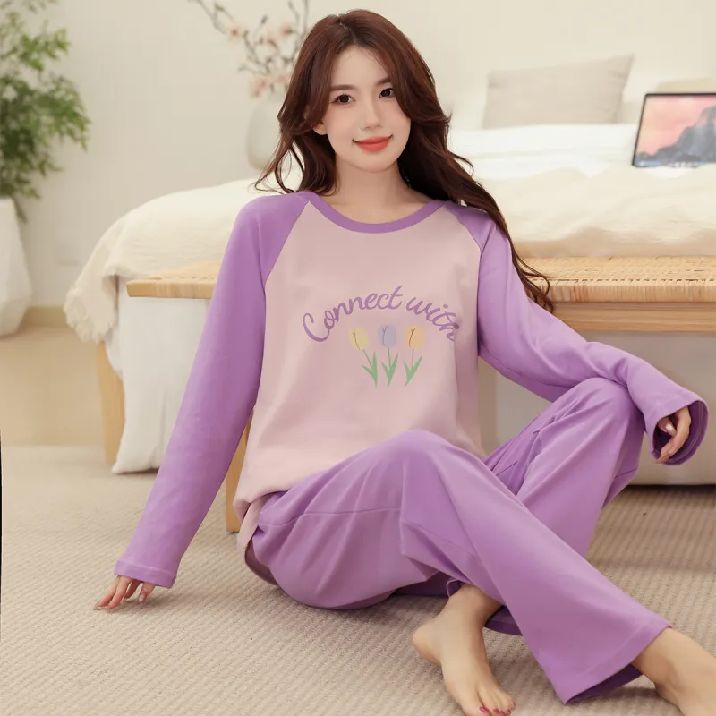 MADALLO Pajama Set Women's Dark Violet-4