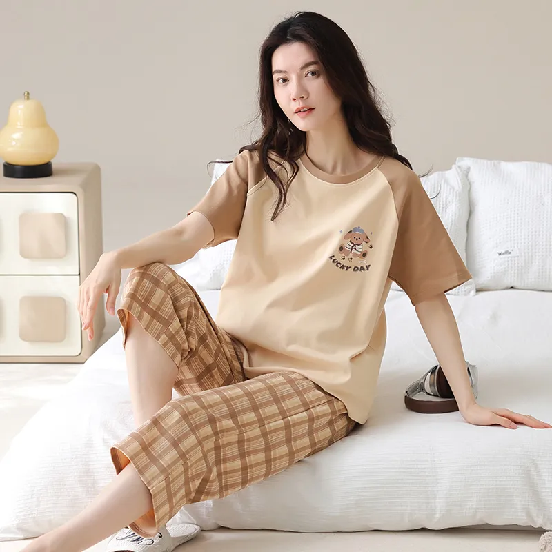 MADALLO Pajama Set Women's Light Brown-2