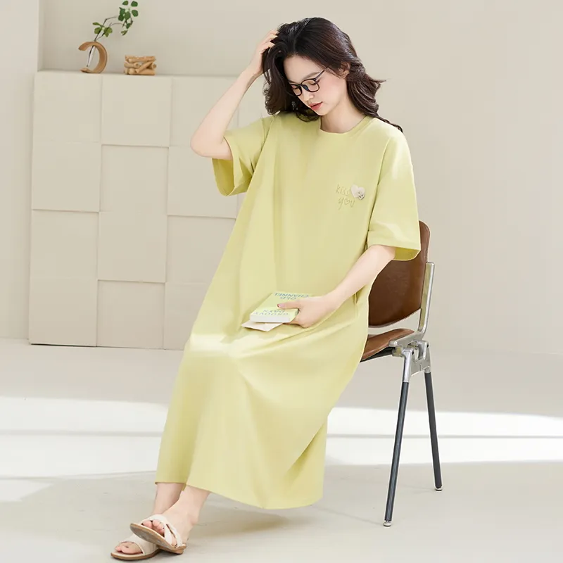MADALLO Nightgown Women's Yellow Green-4