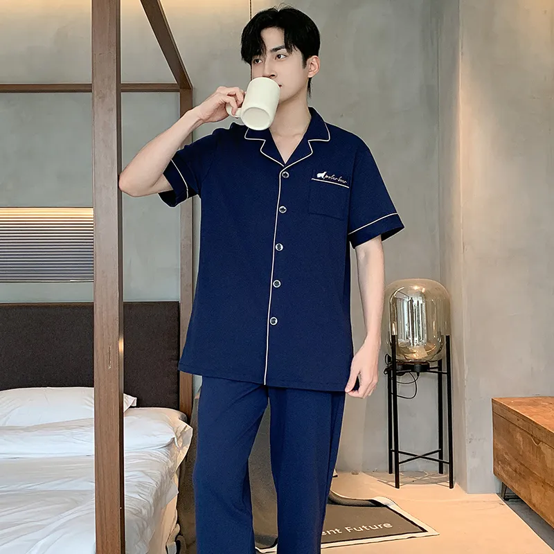 MADALLO Pajama Set Men's Dark Blue-4