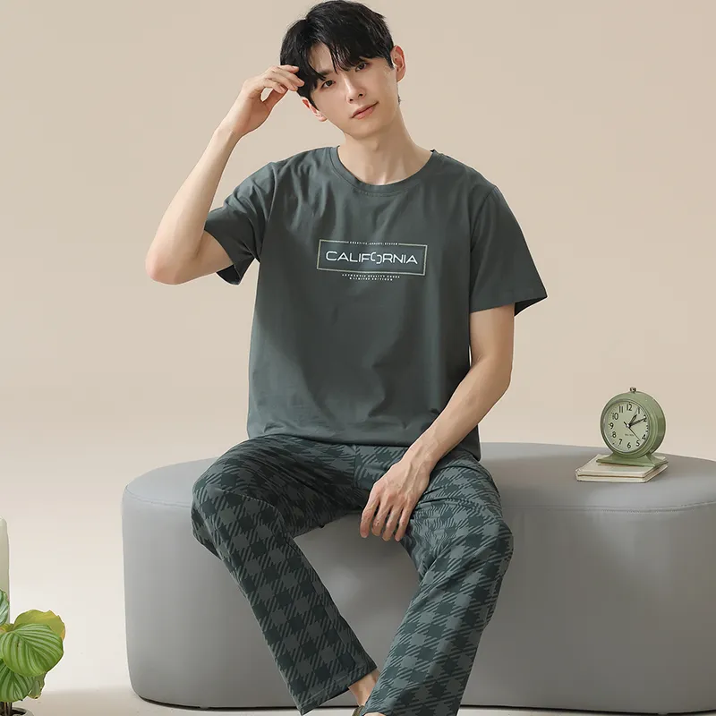 MADALLO Pajama Set Men's Peacock Green-5