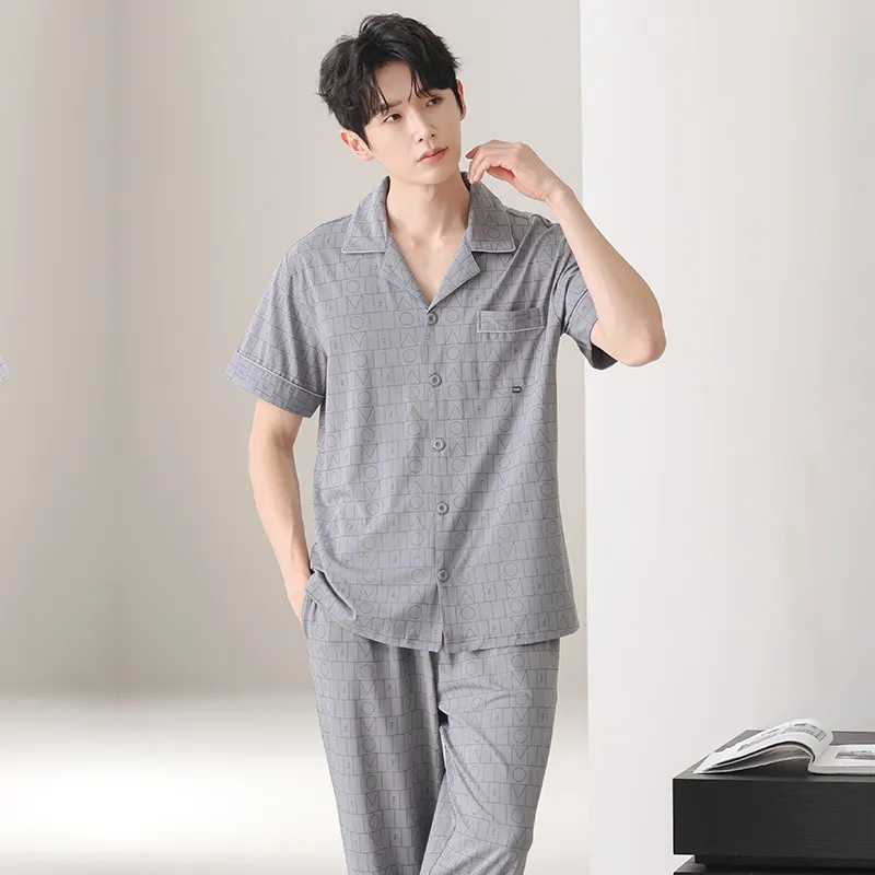 MADALLO Pajama Set Men's Medium Gray-1