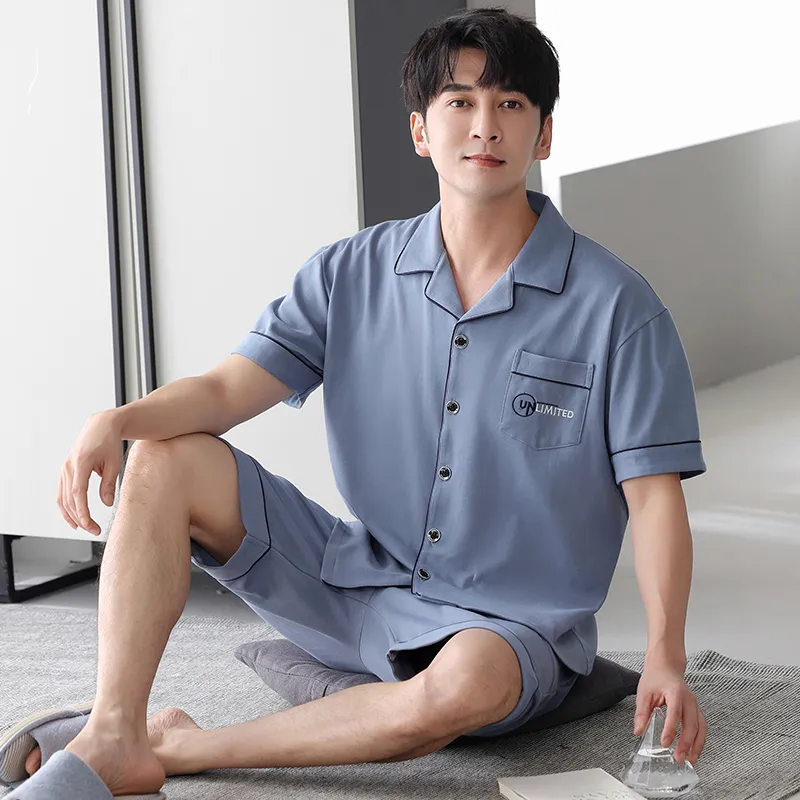 MADALLO Pajama Set Men's Steel Blue-2