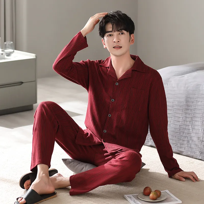 MADALLO Pajama Set Men's Deep Red-4