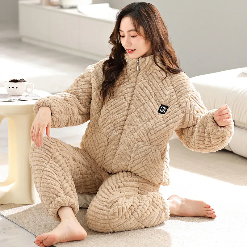 MADALLO Pajama Set Women's Wheat-2