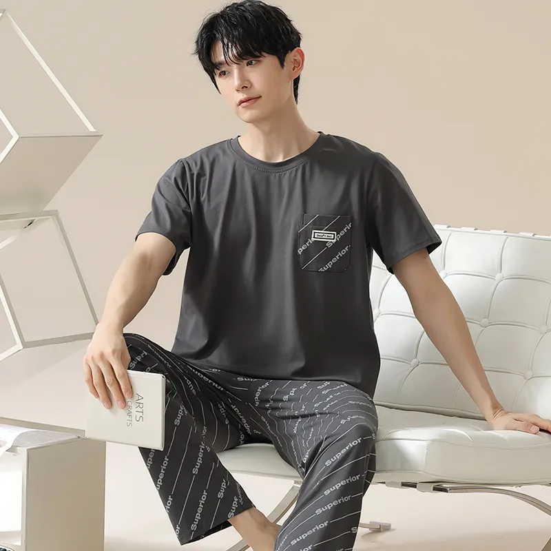 MADALLO Pajama Set Men's Dark Gray-3