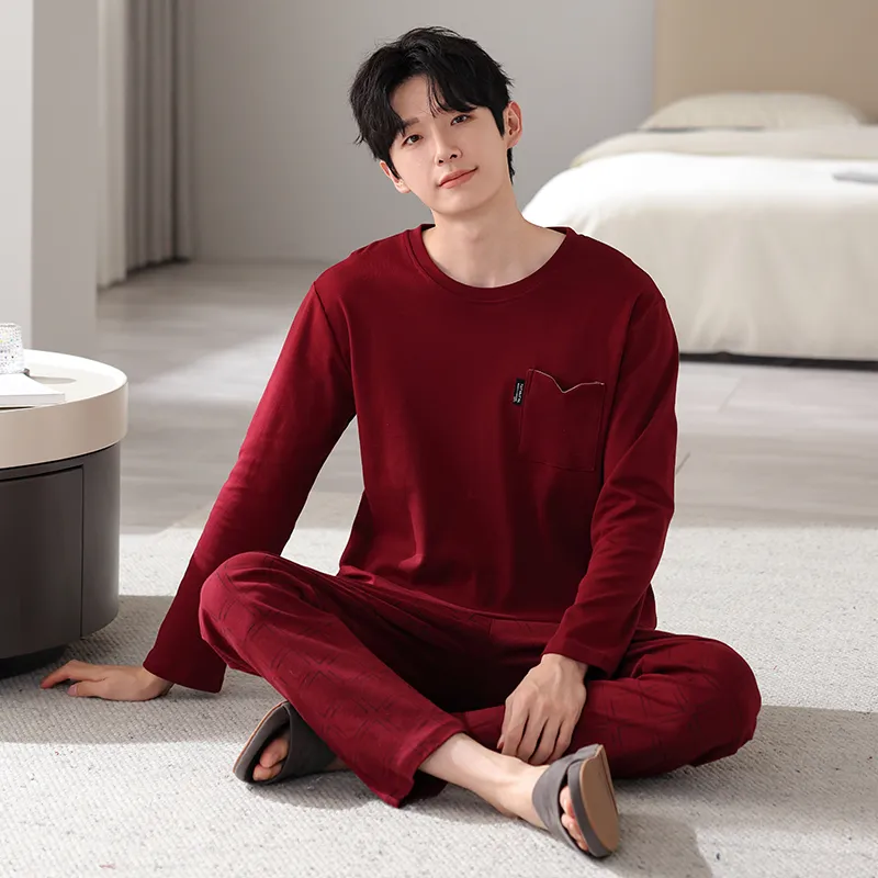 MADALLO Pajama Set Men's Deep Red-3