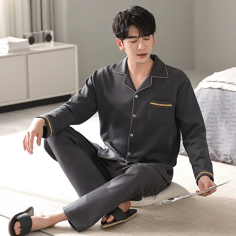MADALLO Pajama Set Men's Dark Gray-5