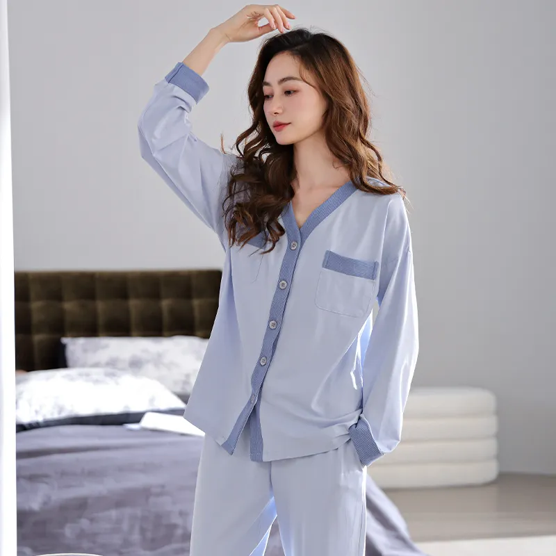 MADALLO Pajama Set Women's Steel Blue-5